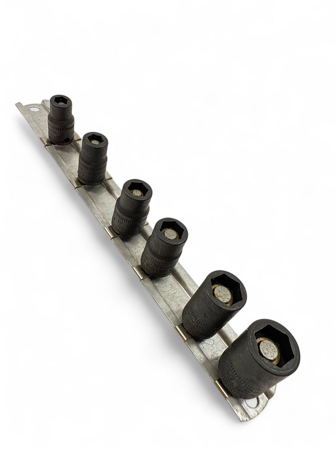 Snap On 6 pc 1/4" Drive 6-Point Metric Flank Drive® Shallow Magnetic Power Socket Set (5.5-11mm), 110MGMM