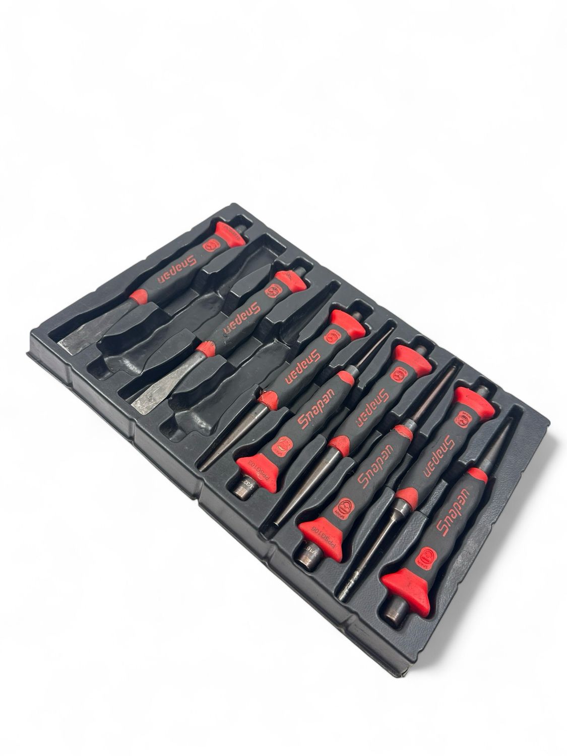 Snap On 10 Pc. Soft Grip Punch and Chisel Set, PPCSG710
