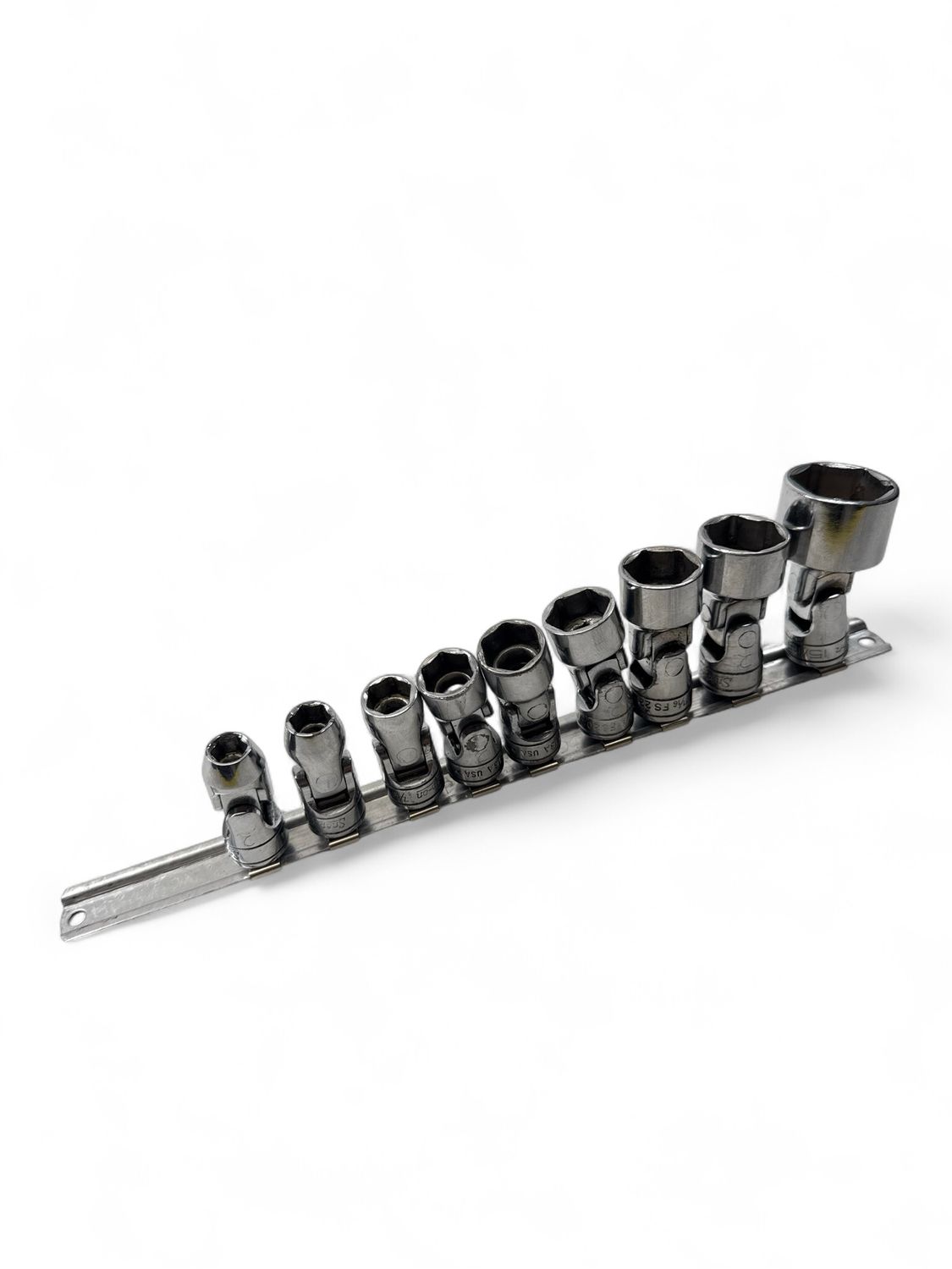 Snap On 9 pc 3/8" Drive 6-Point SAE Flank Drive® Shallow Universal Socket Set (5/16-15/16")