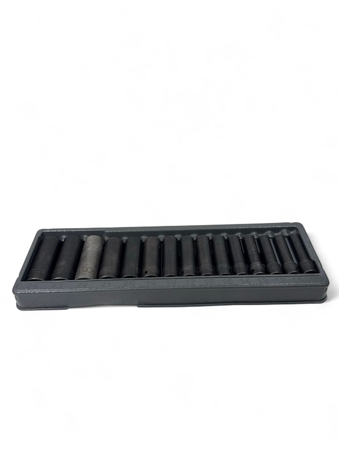 Snap On 15 Pc. 1/2" Drive 6-Point Metric Flank Drive Deep Impact Socket Set (10-24 mm) 315SIMMYA