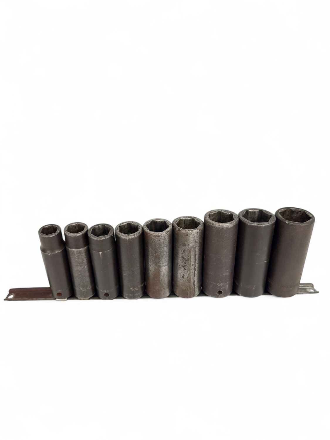 Snap On 9 pc 1/2" Drive 6-Point SAE Flank Drive® Deep Impact Socket Set (1/2-1"), 309SIMYA