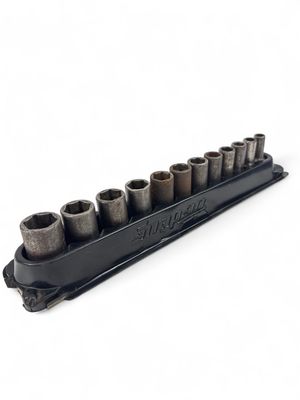 Snap On 12 Pc. 3/8" Drive 6-Point Metric Flank Drive Semi-Deep Impact Socket Set (8-19 mm) 212IMFMSYA