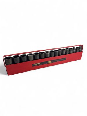Mac Tools 16 Pc. 1/2" Drive Metric 6pt Deep Impact Socket Set, SVDPM166BRPT