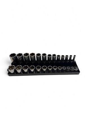 Snap On 26pc Deep And Shallow 3/8” Drive Socket Set, (1/4”-1”)