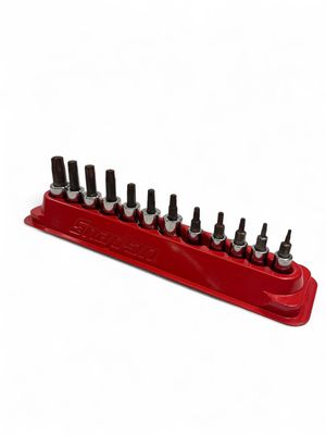 Snap On 12 Pc. Combination Drive Torx Bit Standard Socket Set (T10-T55) 212EFTXY