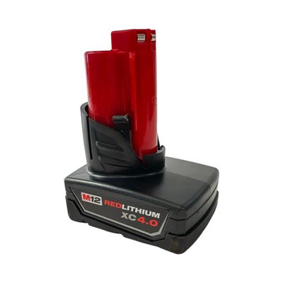 Milwaukee M12 Red Lithium XC 4.0Ah Battery Pack, 48-11-2440