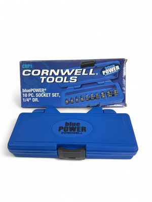 Cornwell Tools 10 Piece 1/4" Drive bluePOWER® SAE 6 Point Socket Set, CBP1
