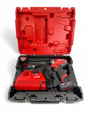 Milwaukee M12 Fuel 1/4" Hex Impact Driver Kit,(2 Batteries, Charger & Case), 2553-22