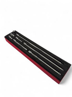 Snap On 8 pc 1/4" Drive Extension, Universal Joint and Adaptor Set with PRO-FI™ Organization (Red), 108TMXAFR