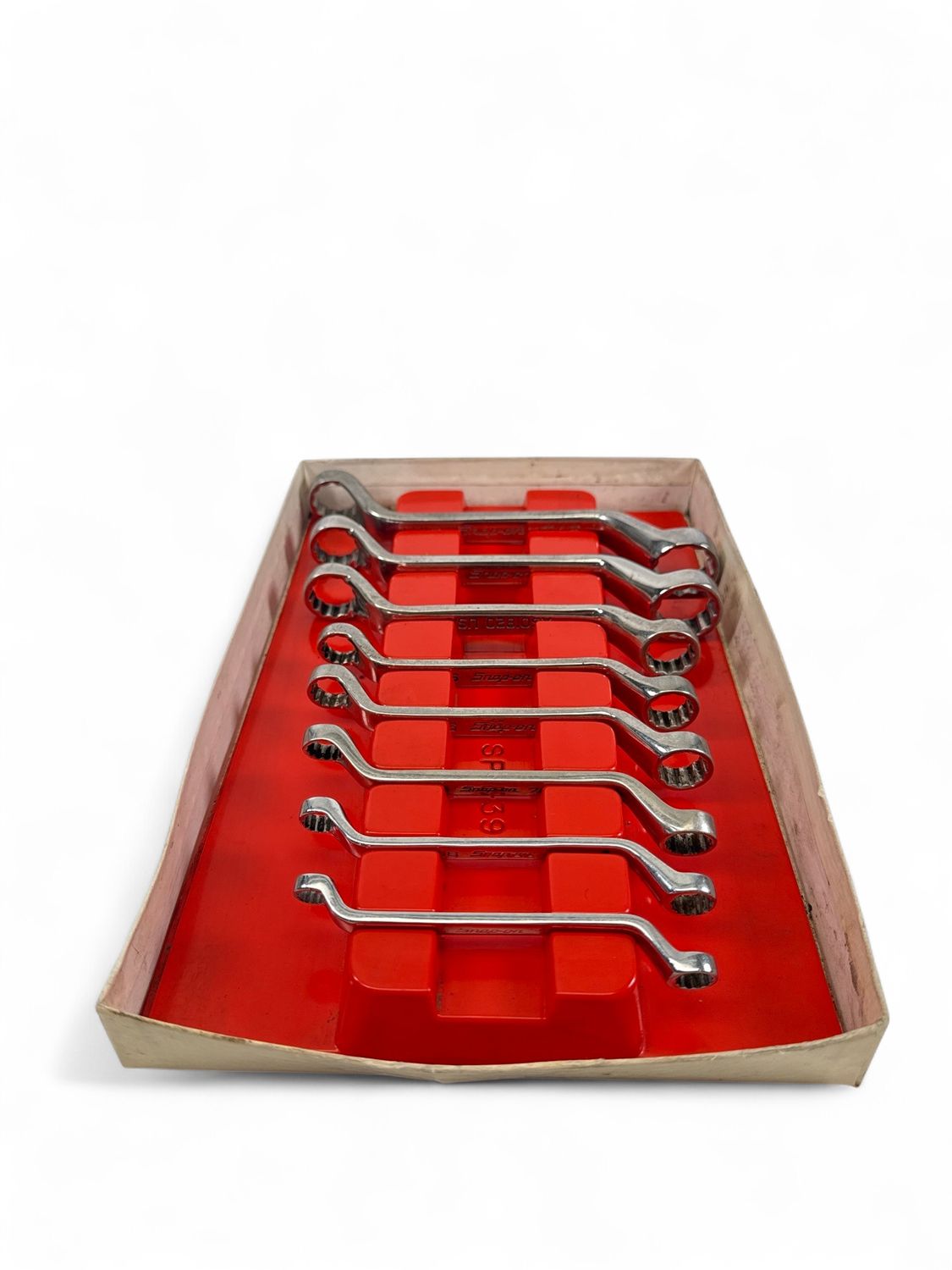 Snap On 8pc 12-Point Metric Flank Drive® 60° Deep Offset Box Wrench Set (1/4-13/16”), XOM806