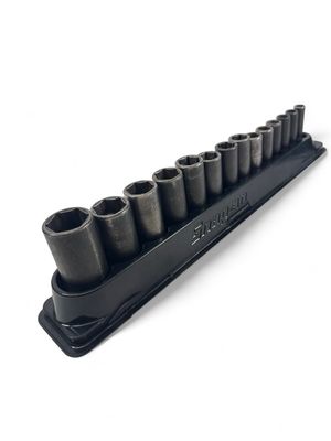 Snap On 14 Pc. 3/8" Drive 6-Point Metric Flank Drive Deep Impact Socket Set (8-19, 21 and 24 mm) 214SIMFMYA