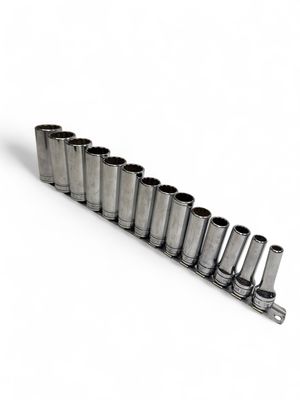 Snap On 14pc 3/8" Drive 12-Point SAE Deep Flank Drive® Socket Set, 214SFY, (5/16-1”)