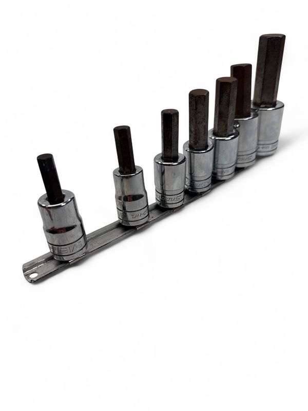 Snap On 7 Pc. 1/2" Drive SAE Hex Bit Standard Socket Driver Set (5/16-3/4") 307ESAY