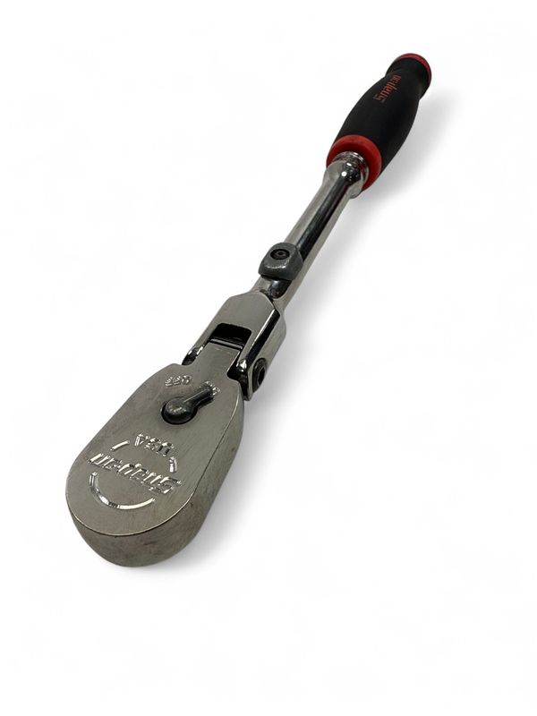 Snap On 3/8" Drive Dual 80 Technology Soft Grip Standard Handle Locking Flex-Head Ratchet, FHX80A