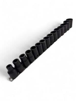 Snap On 15 Pc. 1/2" Drive 12-Point Metric Flank Drive Shallow Impact Socket Set (10-24 mm) 315IMDMYA