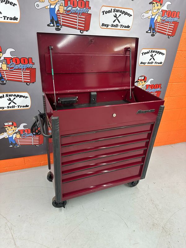 Snap On 40" Six-Drawer Roll Cart w/ Built In Power, KRSC46HBCR