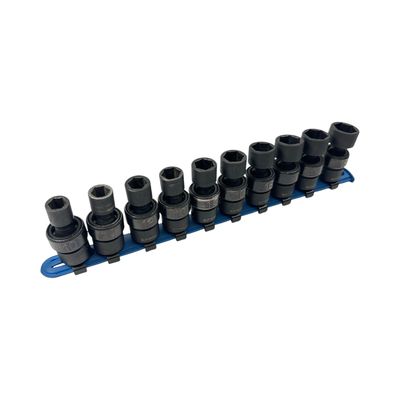 Matco 10pc 3/8" Drive Metric 6pt ADV Universal Impact Socket Set, SBUPM106V