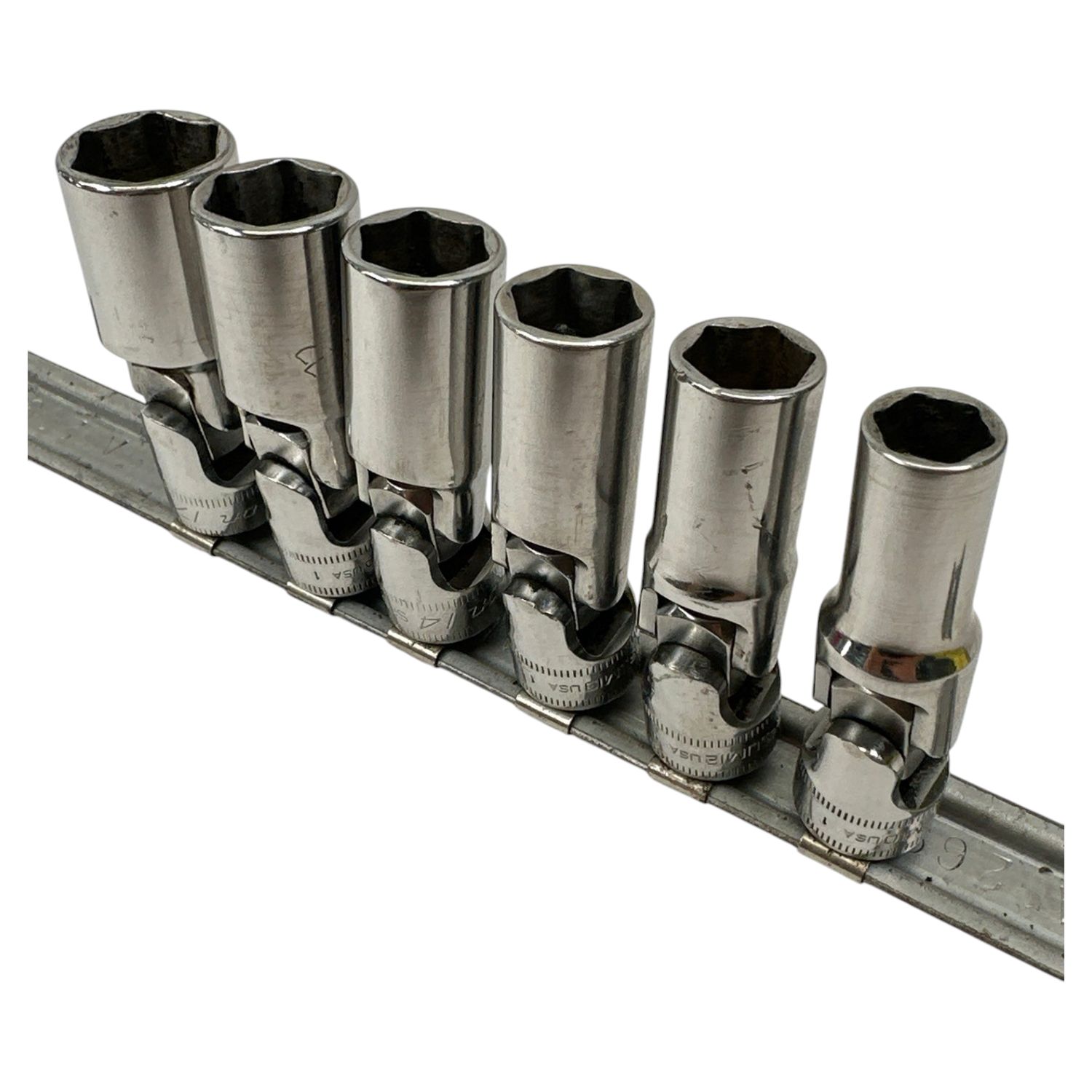 Snap On 6 pc 3/8" Drive 6-Point Metric Flank Drive Deep Universal Socket Set, 206SFSUM