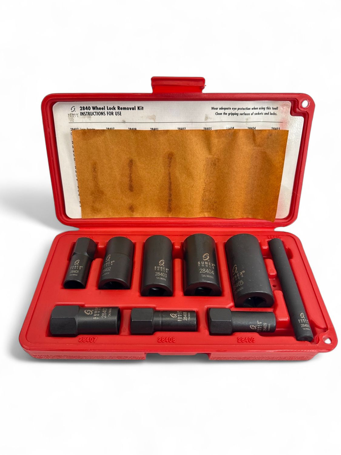 Sunex Tools 1/2” Drive Wheel Lock Removal Kit, 2840