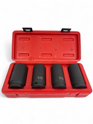 Sunex Tools 4pc 1/2” Drive Metric 12-Point Impact Socket Set, 2837