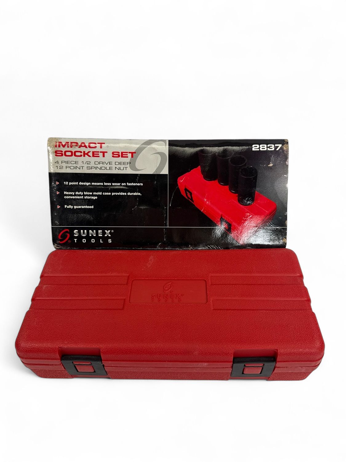 Sunex Tools 4pc 1/2” Drive Metric 12-Point Impact Socket Set, 2837
