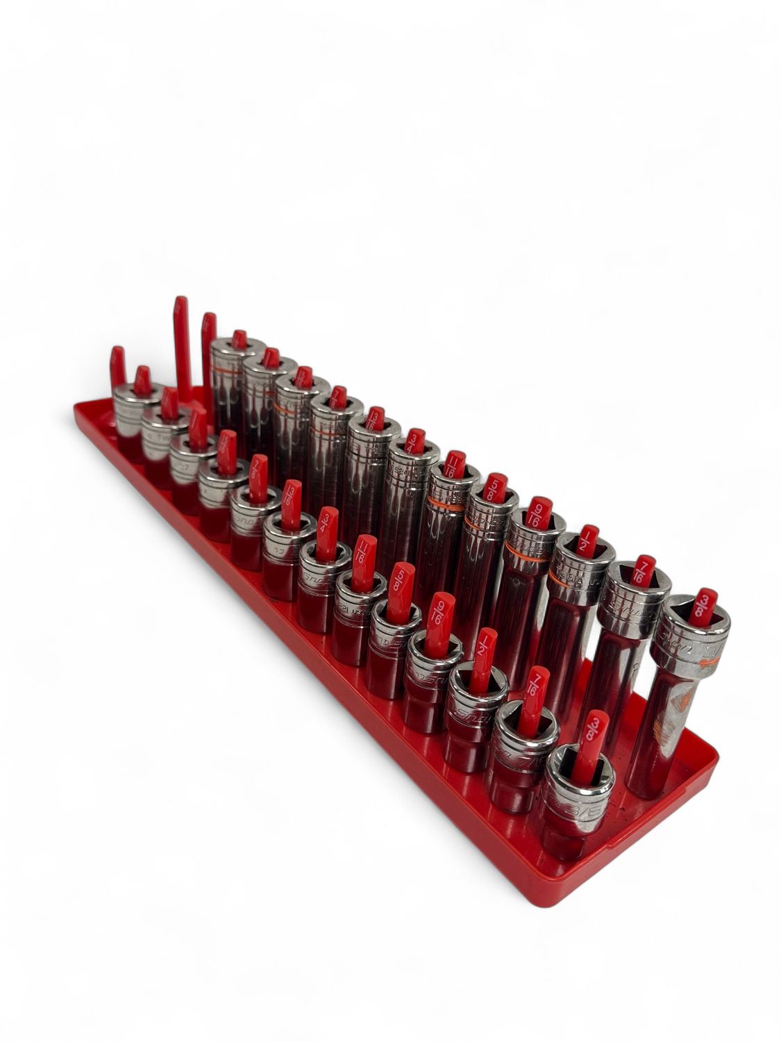 Snap On 25 Pc 1/2” Drive SAE Shallow & Deep Socket Set, (3/8”- 1 1/8” Shallow) & (3/8”-1 1/16” Deep)