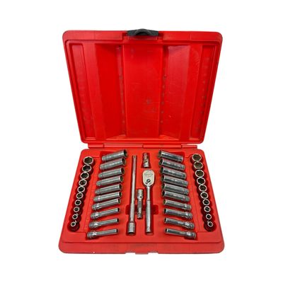 Snap On 44 Pc. 1/4" Drive 6-Point Metric/ SAE General Service Set, 144TMPB