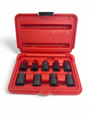 Sunex 9 Pc 3/8” Drive External Star Impact Socket Set, 3670SE