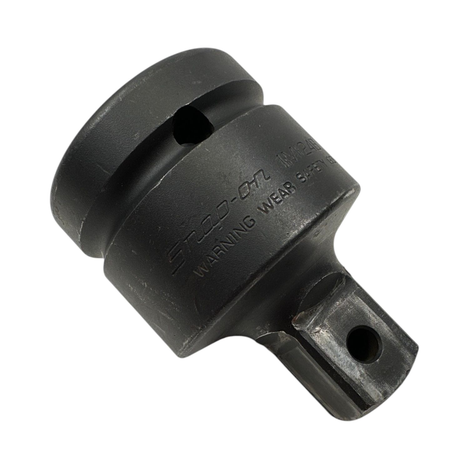 Snap On 1" Drive 2-3/16" Square Drive Pin Hole Impact Adaptor, 1" Internal Drive x 3/4" External Drive, IM124B