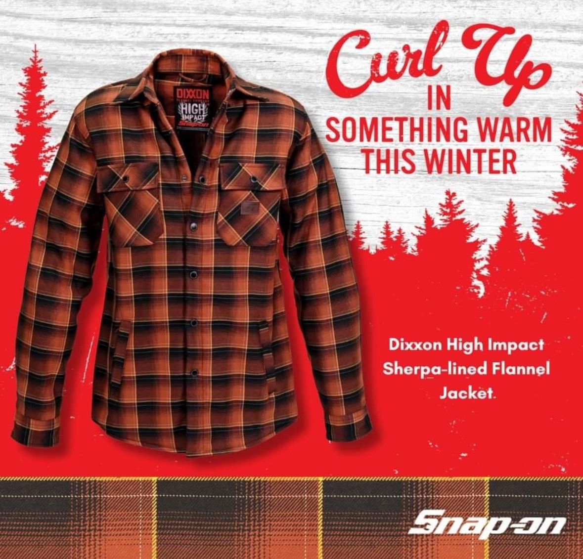 Dixxon Snap On High Impact Sherpa Lined Flannel Jacket