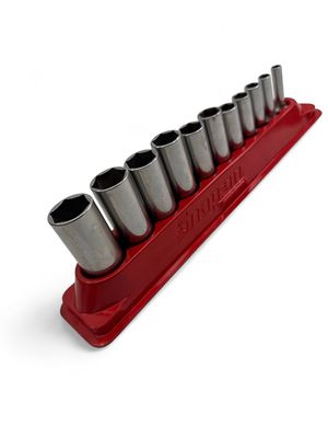 Snap On 11 Pc. 3/8" Drive 6-Point SAE Flank Drive Deep Socket Set (1/4"–7/8") 211SFSY