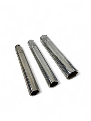 Snap On 3 Pc 3/8” Drive 6 Point Metric & SAE Extra Long Spark Plug Socket Set, (14 Mm, 5/8” & 13/16”)