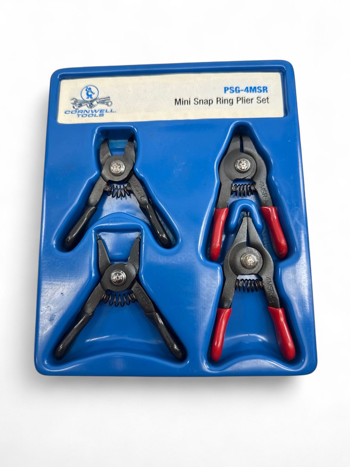 Cornwell Tools 4 Pc Mini Snap Ring Plier Set, PSG-4MSR