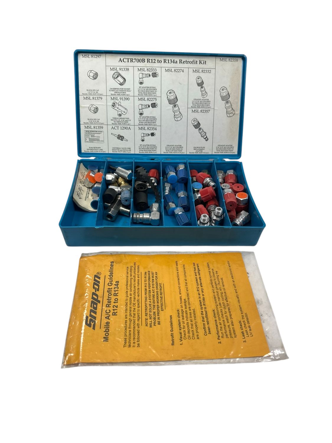 Snap On R12 To R134a Retrofit Kit, ACTR700B