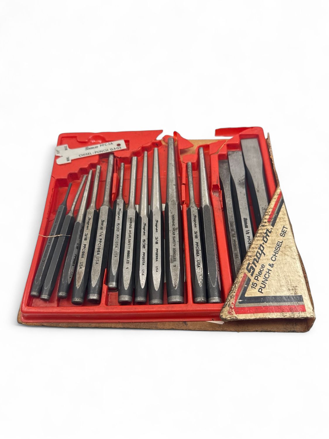 チップオーダー 5セット Snap On 16 Pc. Punch and Chisel Set, PPC715BK