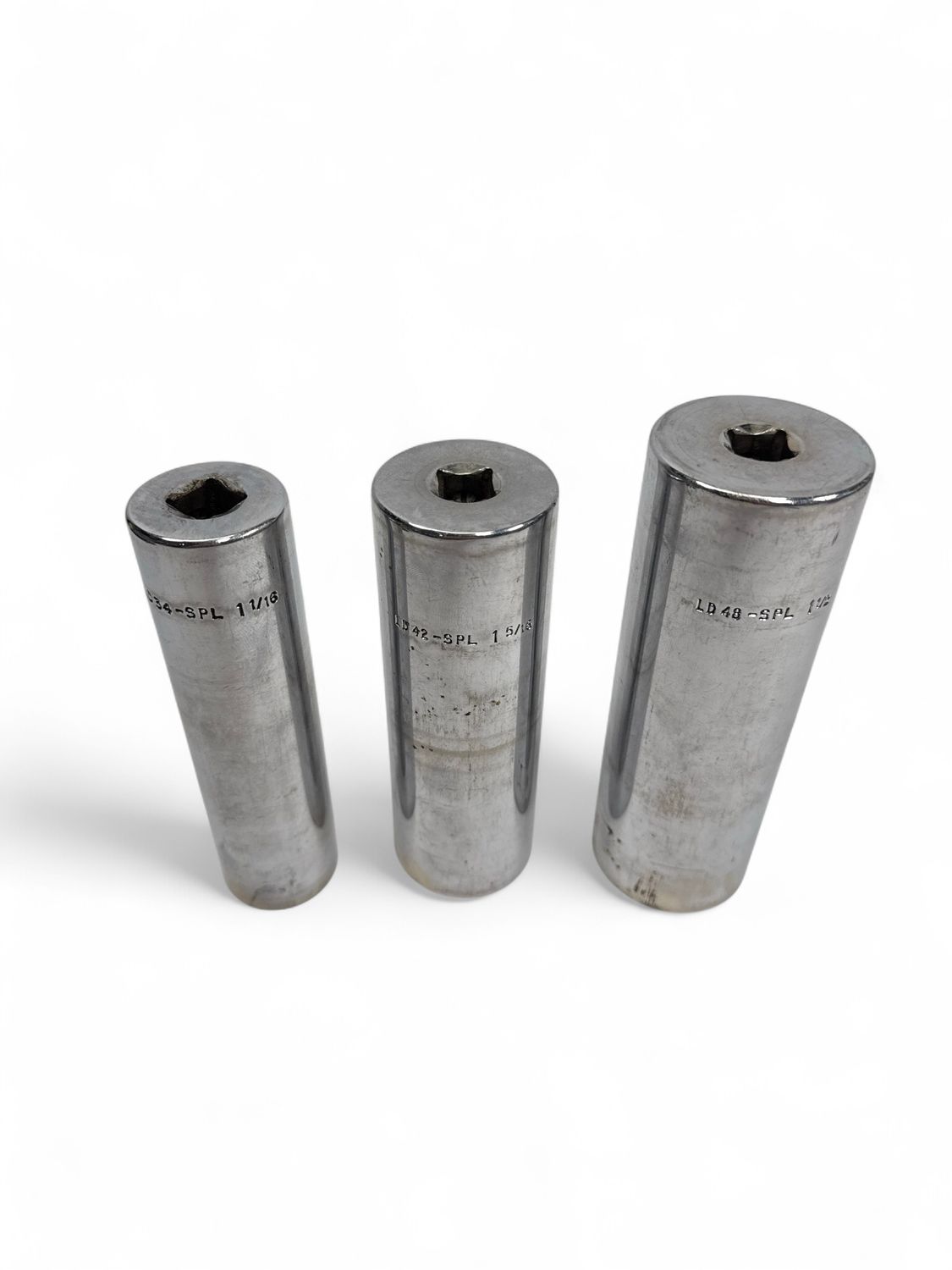 Gray Tools 3 Pc EXTRA Deep 1/2” Drive Socket Set, (1 1/16”, 1 5/16” & 1 1/2)