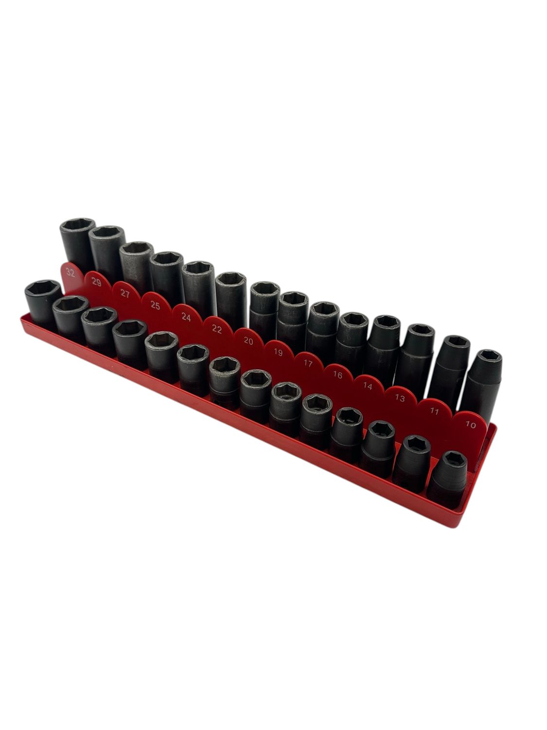 Snap On 30 pc 1/2" Drive 6-Point Metric Flank Drive® Shallow & Deep Impact Socket Set
