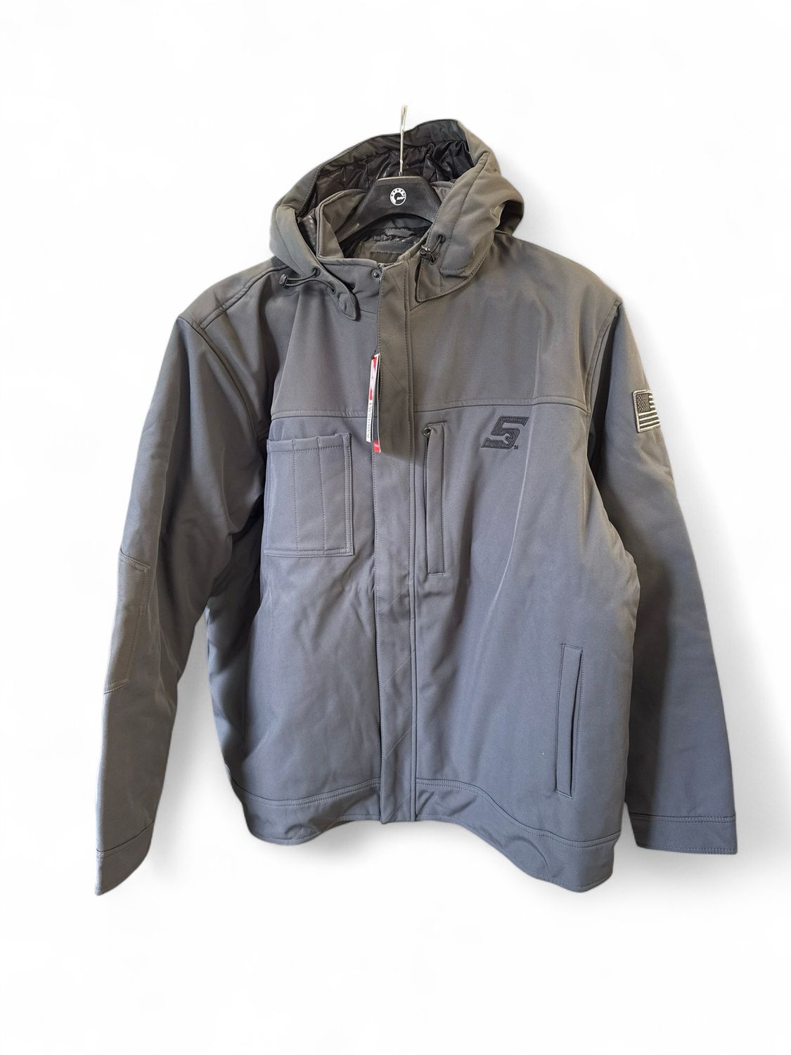 Snap On Insulated Zip Up Hooded Jacket