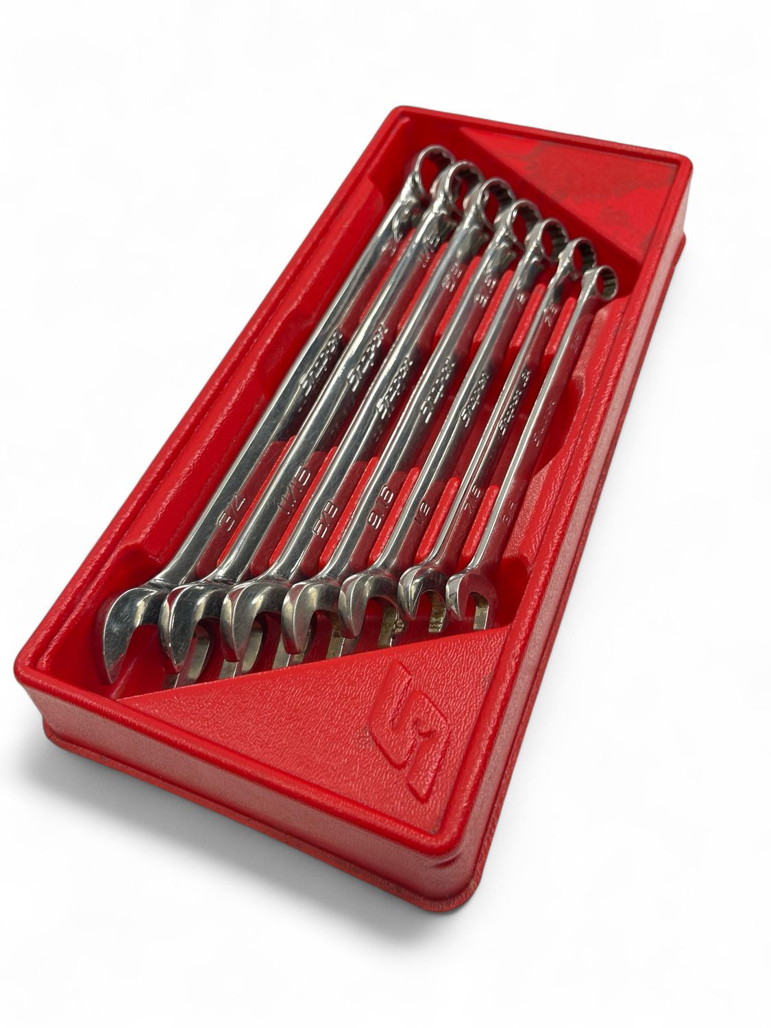 Snap On 7 pc 12-Point SAE Flank Drive® Combination Wrench Set (3/8–3/4"), OEX707B