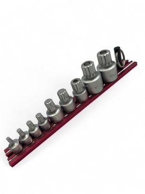 Vim Tools 9 Pc Stubby 3/8” Drive Triple Square Socket Set, XZNS1000-03