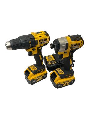 Dewalt 20V MAX Brushless Impact & Drill Kit W 2 Batteries & Charger Dewalt 20V MAX Brushless Impact & Drill Kit W 2 Batteries & Charger