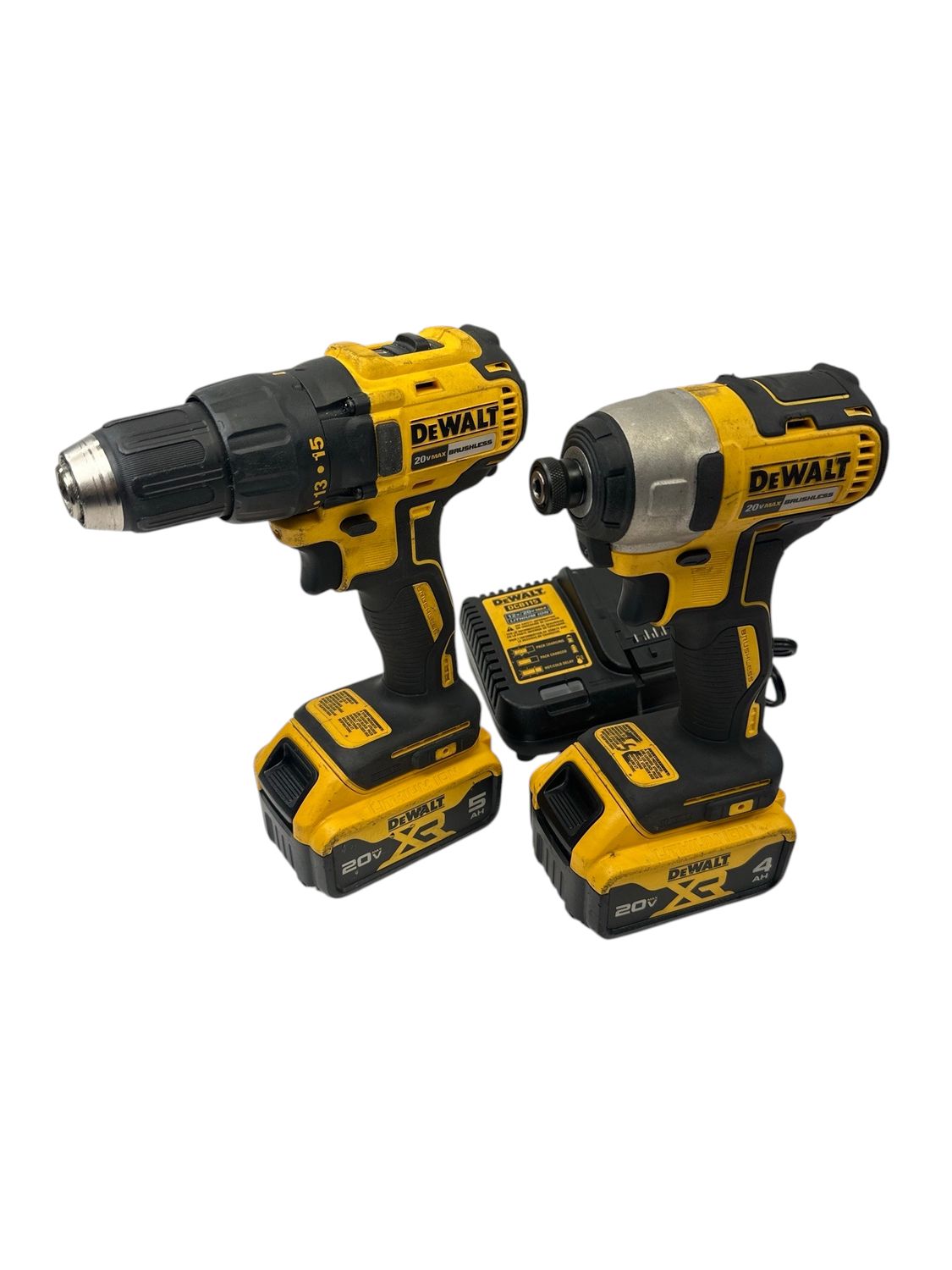 Dewalt 20V MAX Brushless Impact & Drill Kit W 2 Batteries & Charger