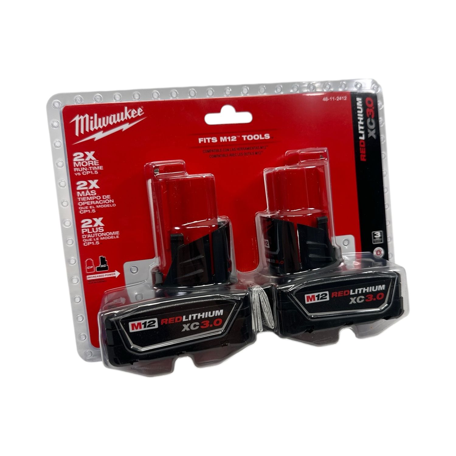 Milwaukee M12 Red lithium XC3.0 2-Pack