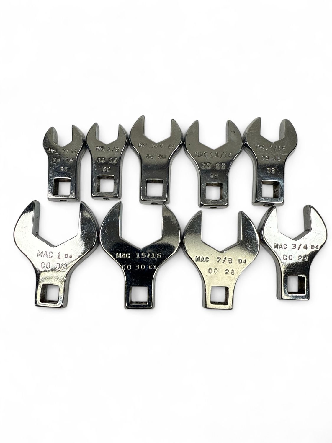 MAC Tools 9pc 3/8” Drive SAE Long Open End Crowfoot Wrench Set