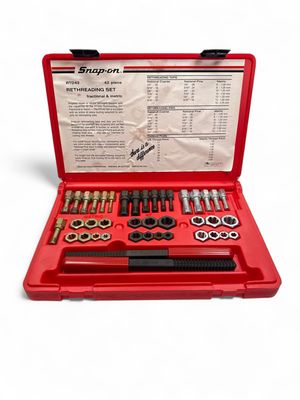 Snap On 40 Pc. Fractional & Metric Rethreading Set, RTD42 Snap On 40 Pc. Fractional & Metric Rethreading Set, RTD42