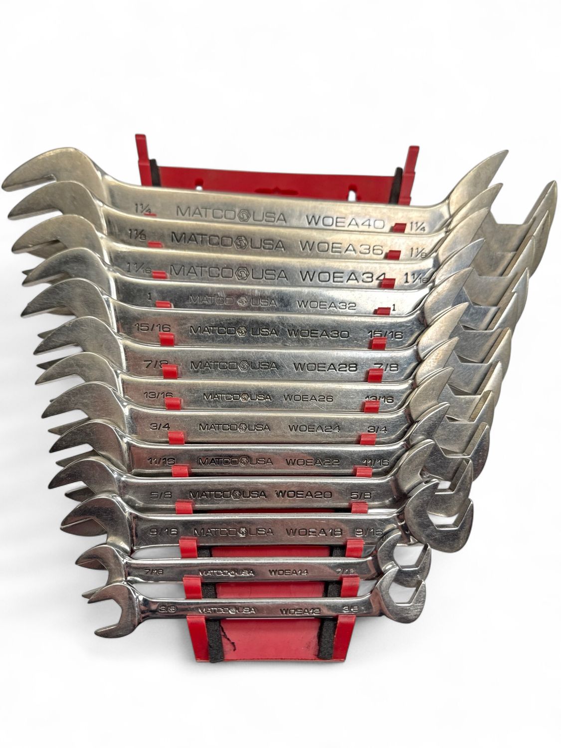 Matco USA 13pc Double Open Ended Angle 4-way SAE Wrench Set (3/8”- 1-1/4”)