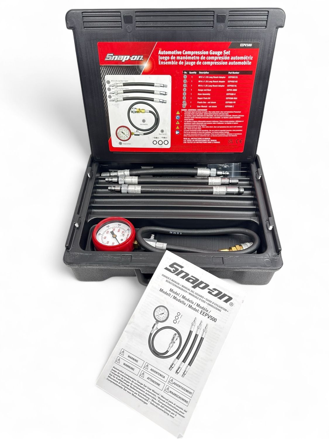 Snap On Automotive Compression Gauge Set, EEPV500
