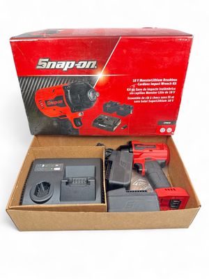 Snap On 18 V 3/8 Snap On 18 V 3/8" Drive Cordless Impact Wrench Kit (2 Battery & Charger) (Red), CT9010K2