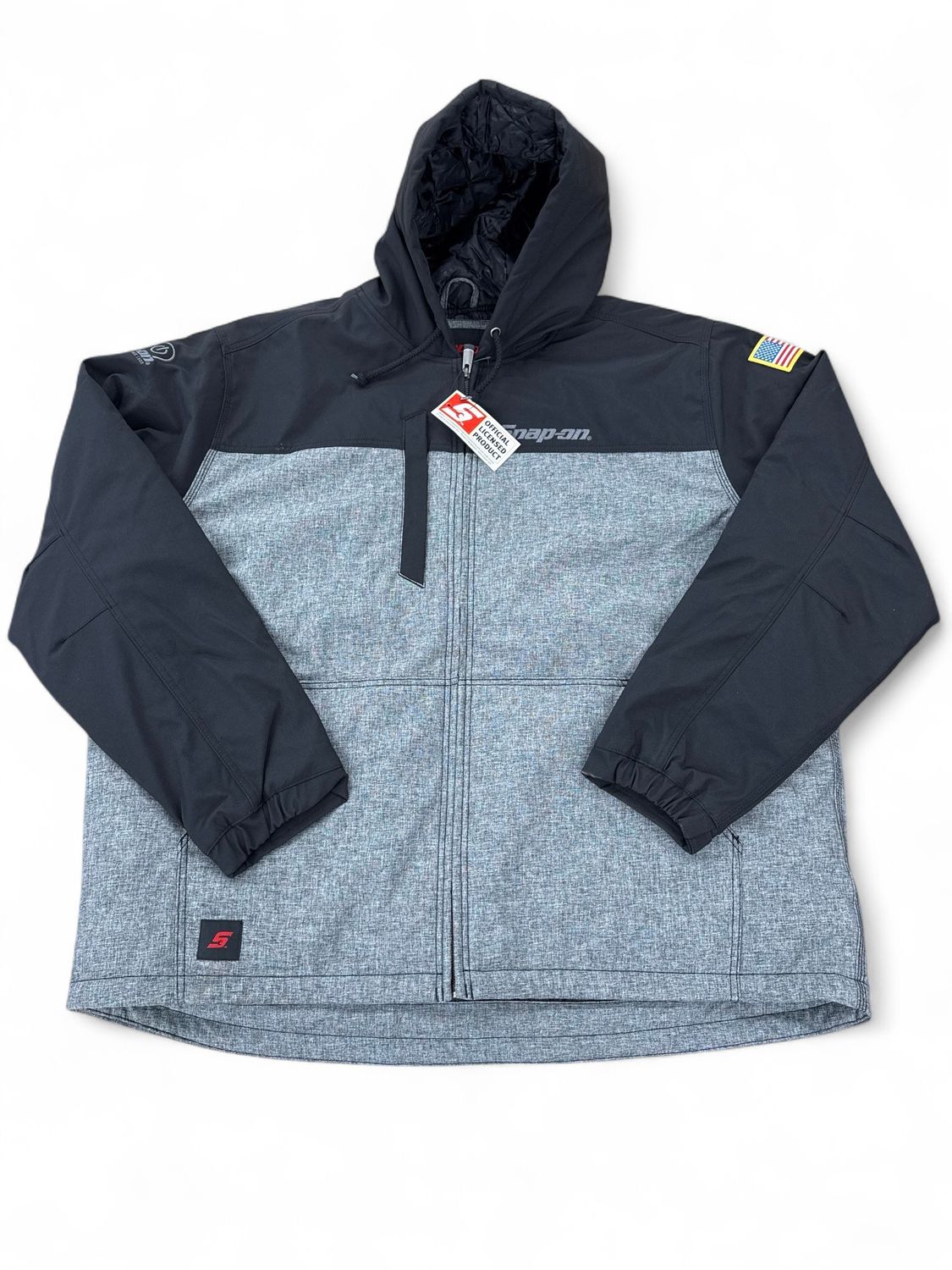 Snap On Insulated Hooded Zip Up Jacket