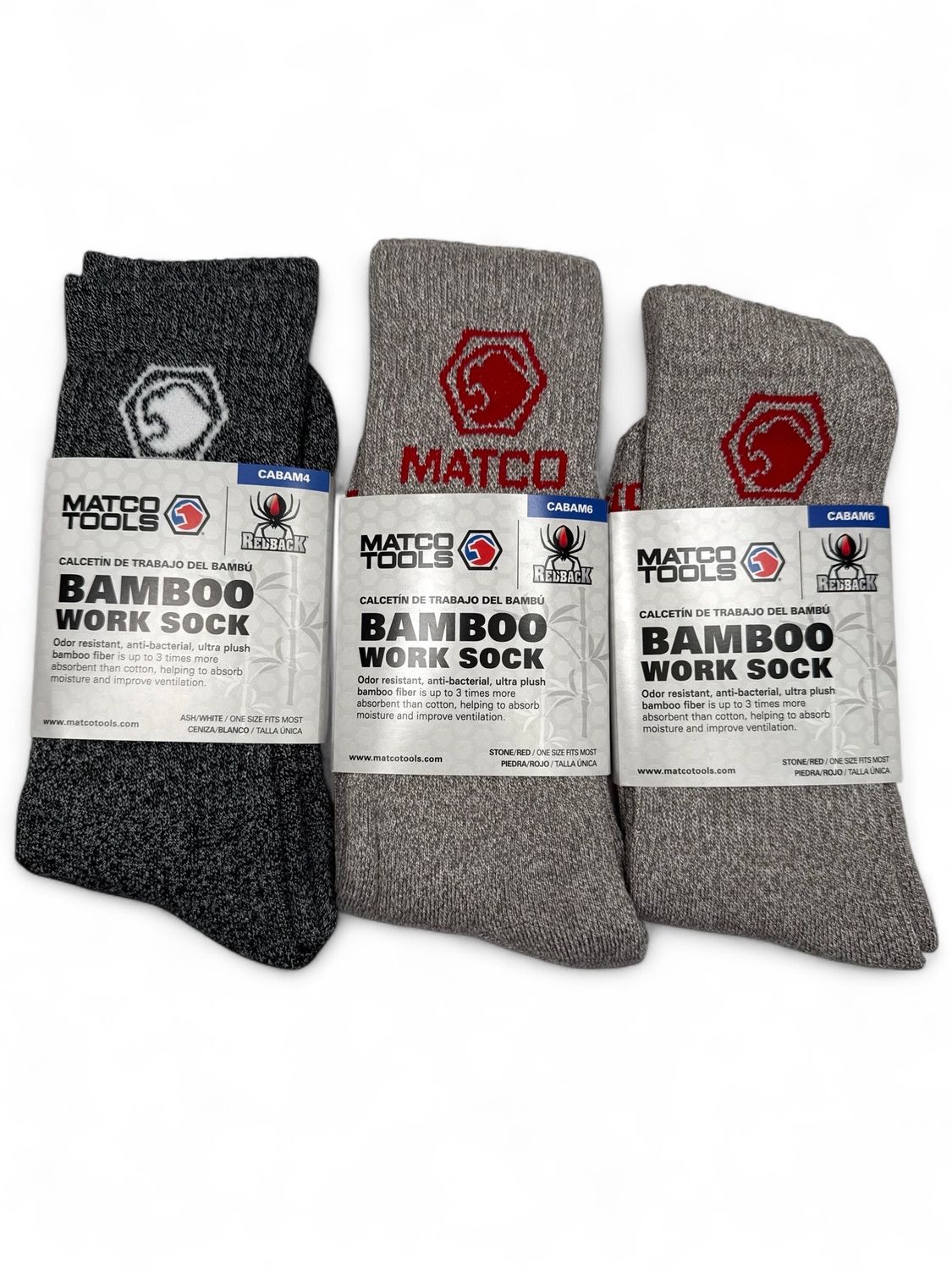 Matco 3pk Bamboo Work Sock Lot